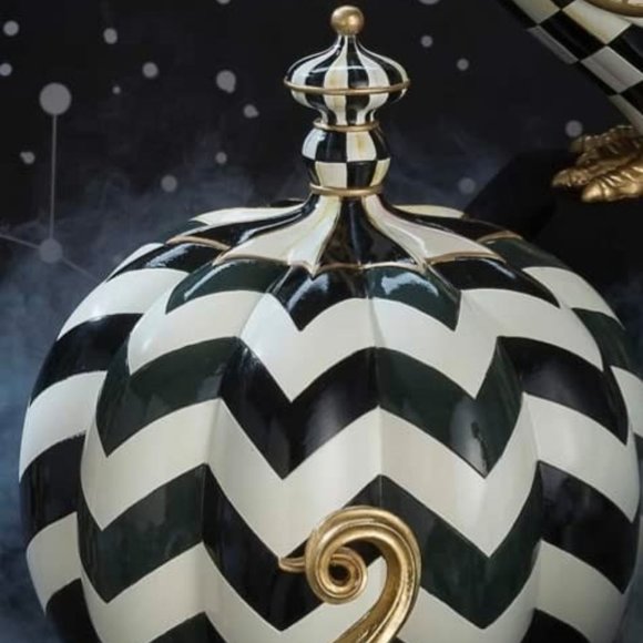 MacKenzie-Childs Other - MacKenzie-Childs Courtly Chevron Pumpkin - Medium